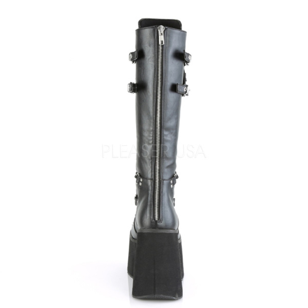 Gothic Platform Lace Up Knee High Boots - Picture 4 of 5